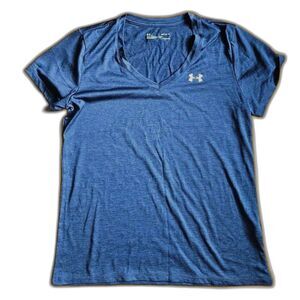Under Armour V-Neck Heatgear Tech Tee Loose Fit Medium